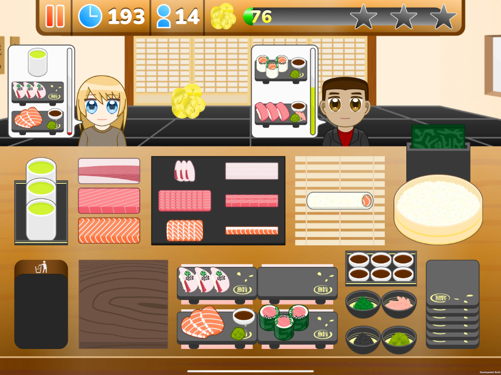 an image showcasing the gameplay of the game Japanese Food Chef